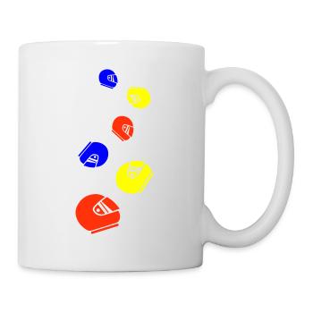 Racing driver helm racing Bunt - Mug - white - Right