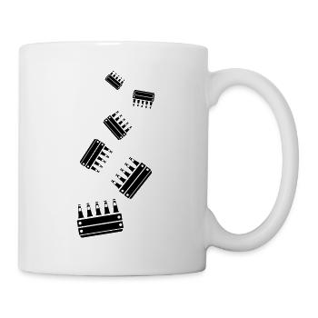Bierflasche Kiste - Tasse - Weiß - Rechts