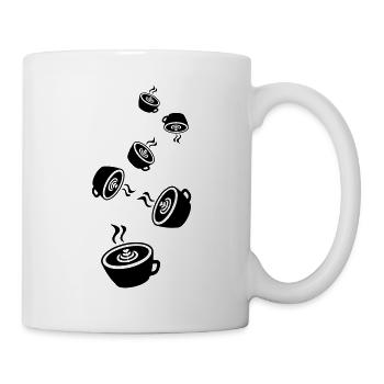 Kaffee Icon - Tasse - Weiß - Rechts
