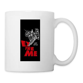 motocross rider - Mug blanc - blanc - Droite