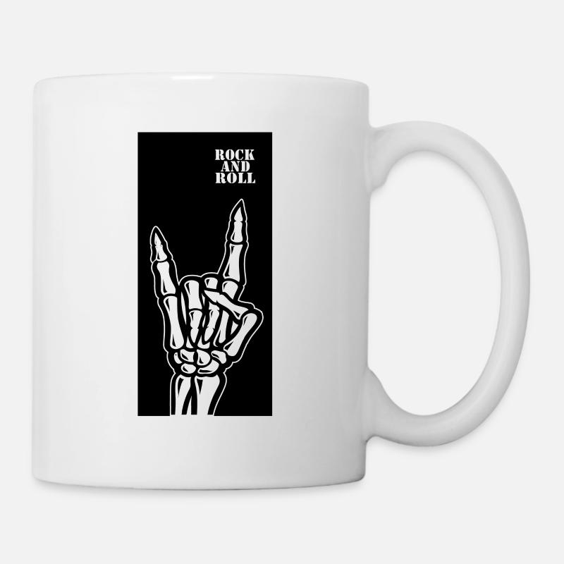 rock and roll - Mug blanc - blanc