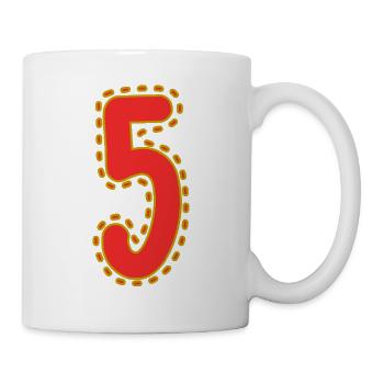 5. ANNIVERSAIRE. 5 ANS. 5e ANNIVERSAIRE - Mug blanc - blanc - Droite
