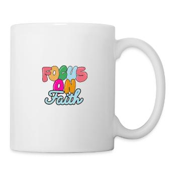 Concentrez-vous sur la foi Conception chrétienne vibrante - Mug blanc - blanc - Droite