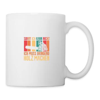 Must make wood urgently Forester Men - Mug - white - Right