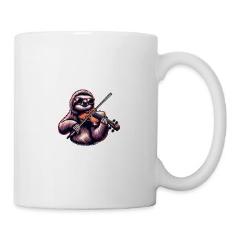 Cool paresseux Violoniste Musique classique - Mug blanc - blanc - Droite
