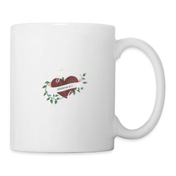 Unerschütterliche Liebe Jeremia 31:3 Botanisches - Tasse - Weiß - Rechts