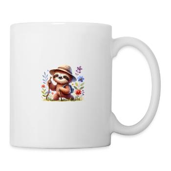 Mignon paresseux Randonnée Nature & Montagnes - Mug blanc - blanc - Droite