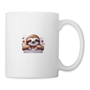 Conception PC mignonne de Nerd Gamer Paresseux - Mug blanc - blanc - Droite