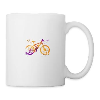 Downhill Bike Erlebnis MTB Mountainbike - Tasse - Weiß - Rechts