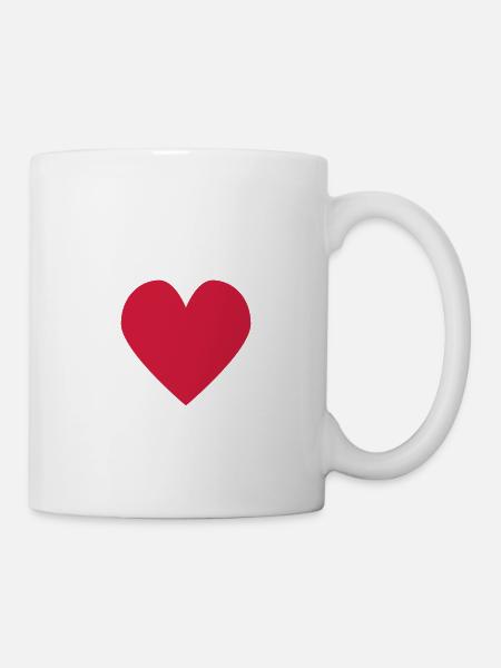 Series 1.0: Herz (rot) - Tasse - Weiß