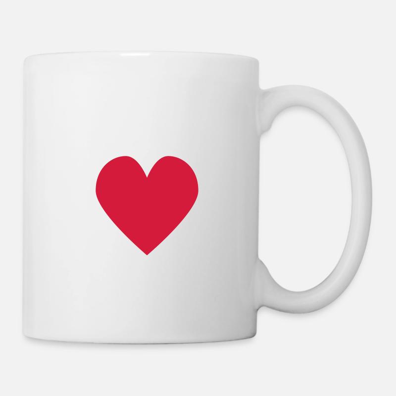 Series 1.0: Herz (rot) - Tasse - Weiß