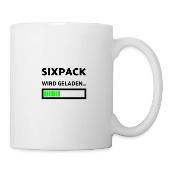Sixpack wird geladen Sport Lustiges Training - Tasse - Weiß - Rechts