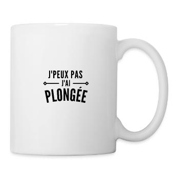 Je peux pas j'ai plongée - Mug blanc - blanc - Droite