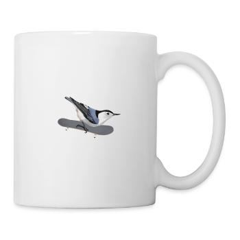Carolinakleiber Skateboard Vogel Biologe - Tasse - Weiß - Rechts