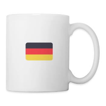 Abstrakte deutsches Flaggenmuster - Tasse - Weiß - Rechts