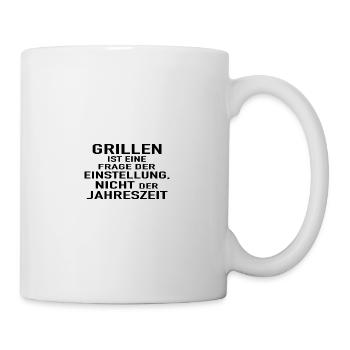 Grillen Jahreszeit Grill Vater Geschenkidee Dad - Tasse - Weiß - Rechts