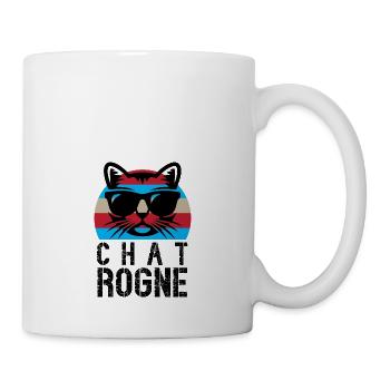 chat rogne - Mug blanc - blanc - Droite