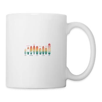 Verschiedene Skateboard Skate Boarder Typen - Tasse - Weiß - Rechts