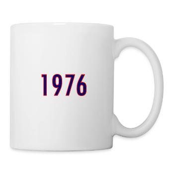 Jahreszahl 1976 Neonstil - Tasse - Weiß - Rechts
