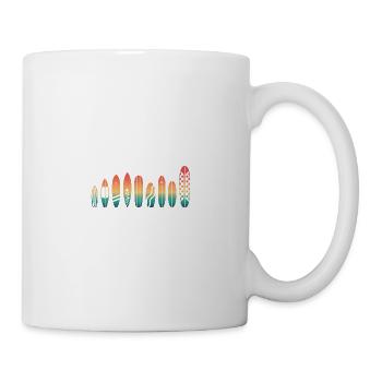 Verschiedene Skateboard Skate Boarder Typen - Tasse - Weiß - Rechts