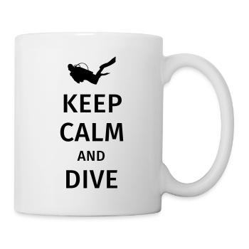keep calm and dive - Mug - white - Right