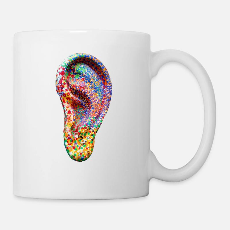 oreille - Mug blanc - blanc