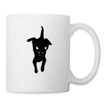 Teppich Katze - Tasse - Weiß - Rechts
