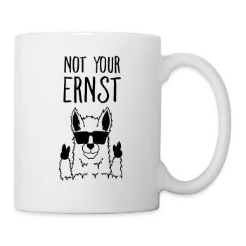 Not Your Ernst - Lama Alpaka - Denglisch Spruch - Tasse - Weiß - Rechts