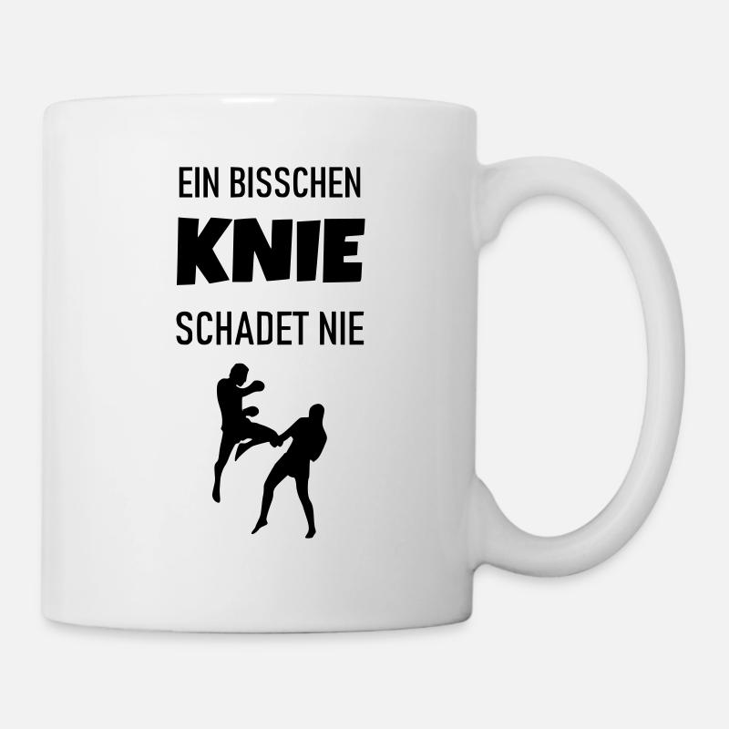 Ein bisschen Knie schadet nie - Tasse - Weiß