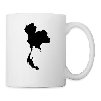 Thailand Silhouette Karte - Tasse - Weiß - Rechts