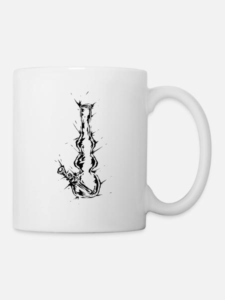 Cannabis Bong - Tasse - Weiß