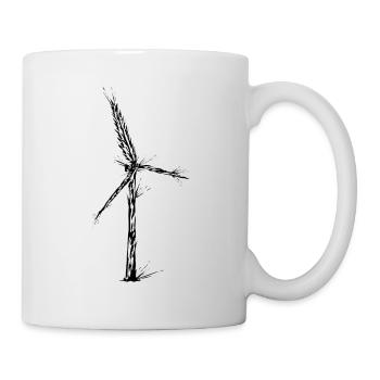 Grüne Energie Windkraft - Tasse - Weiß - Rechts