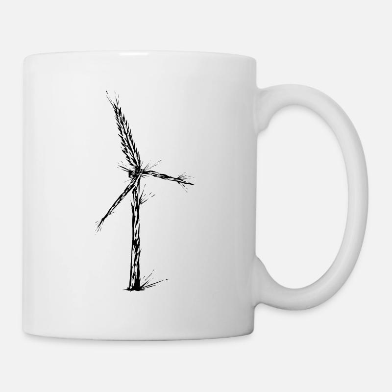 Grüne Energie Windkraft - Tasse - Weiß
