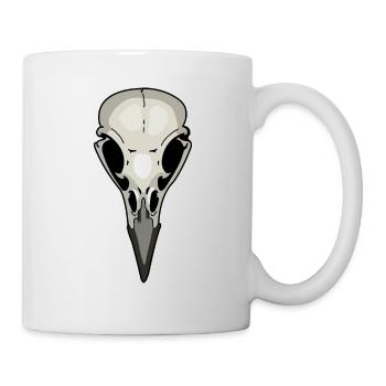 crow skeleton raven - Mug - white - Right