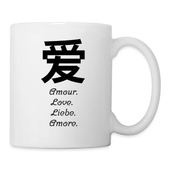 Amour - Mug blanc - blanc - Droite