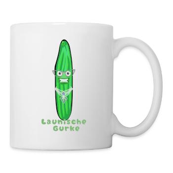 Launische Gurke, Gurken, Comic, Gurke,Diva - Tasse - Weiß - Rechts