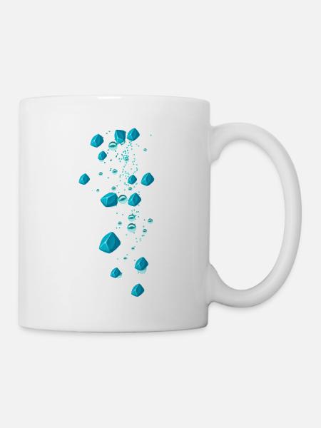 Edelsteine, türkis, Perlen,Sterne, Steine - Tasse - Weiß