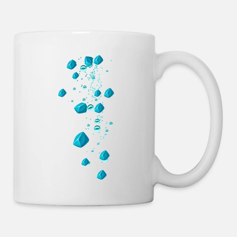 Edelsteine, türkis, Perlen,Sterne, Steine - Tasse - Weiß
