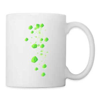 Pierres précieuses, vertes, perles, étoiles, pierres, - Mug blanc - blanc - Droite