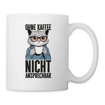 Without Coffee... - Coffee-Drinking Cat - Mug - white - Right