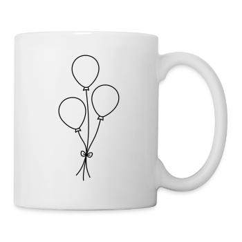 Luftballons - Tasse - Weiß - Rechts