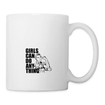 Girls can do Anything Frauenpower Feminismus Frau - Tasse - Weiß - Rechts