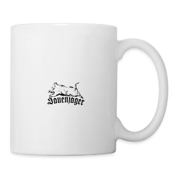 Sauenjäger Wildschwein Jagd Jagdbekleidung Jäger - Tasse - Weiß - Rechts