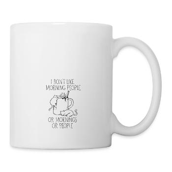 I dont like morning people chat cat café - Mug blanc - blanc - Droite