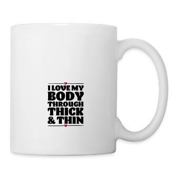 Liebe deinen Körper - Tasse - Weiß - Rechts