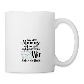 So viele Mamas auf der Welt Muttertag Geschenk - Tasse - Weiß - Rechts
