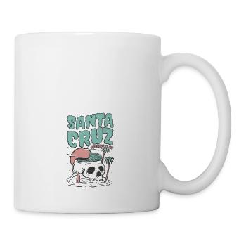 Santa Cruz Californie vintage rétro Surfing City - Mug blanc - blanc - Droite