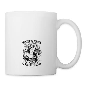 Santa Cruz Californie vintage rétro Surfing City - Mug blanc - blanc - Droite