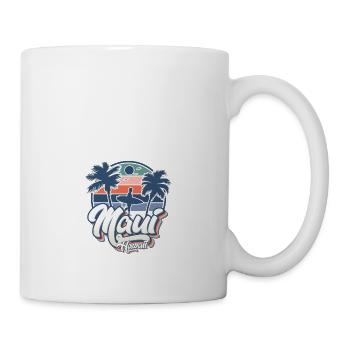 Maui Hawaii Surfen 70er Jahre Strand retro vintage - Tasse - Weiß - Rechts