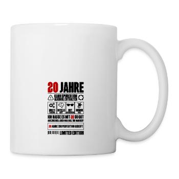 20. Geburtstag Männer Frauen Lustig 20 Jahre - Tasse - Weiß - Rechts